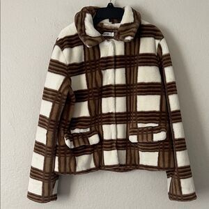 Like New! Mod Ref Plaid Fleece Jacket in Size S